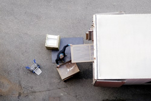 Loading office equipment for a move in Greenwich