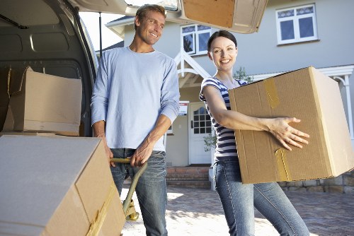 House removal service in Greenwich managing furniture and boxes on moving day