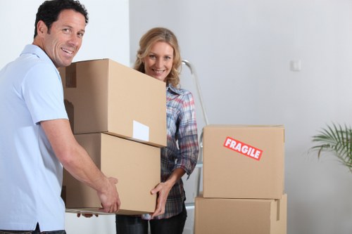 Securely loaded moving vehicle with protected furniture for transport